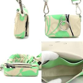 Fendi-Fendi Handbag Charm Nano Baguette-Beige,Green