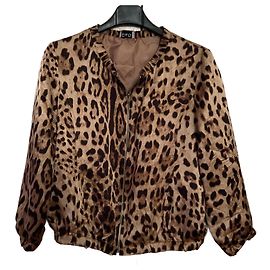 Dolce & Gabbana Brown Silk Jacket Brown