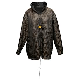 Fendi-Brown & Black Fendi Zucca Reversible Nylon Jacket Size US XL-Brown