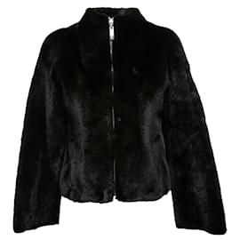 Dolce & Gabbana-Black Dolce & Gabbana Mink Fur Zip Jacket Size US XS/S-Black
