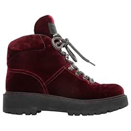 Prada-PRADA Boots T.EU 39 Velvet-Red