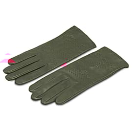 Hermès-Red Hermès Cuir D Agneau Gloves-Red