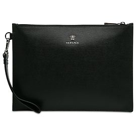 Black Versace Medusa Clutch Black