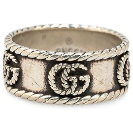 Anello Torchon GG Marmont in argento sterling Gucci argento Argento