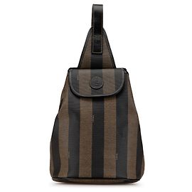 Brauner Fendi Pequin Sling-Rucksack Braun