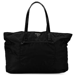 Prada-Black Prada Tessuto Tote-Black