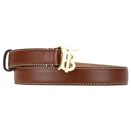 Brauner Burberry Leder TB Gürtel Braun