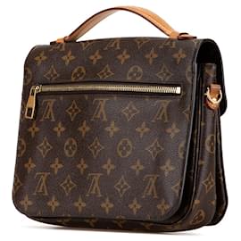 Louis Vuitton-Brown Louis Vuitton Monogram Pochette Metis Satchel-Brown