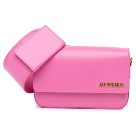 Jacquemus-Pink Jacquemus Calfskin Le Carinu Shoulder Bag-Pink