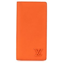Orange Louis Vuitton Aerogram Brazza Geldbörse Orange