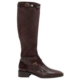 Brown Ralph Lauren Suede & Leather Knee-High Riding Boots Size 7 Brown