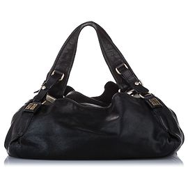 Sac à main en cuir noir Givenchy Noir