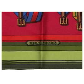 Hermès-HERMES Scarves T.  Silk-Red