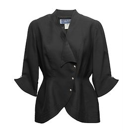 Blazer in seta nera vintage Thierry Mugler taglia EU 42 Nero