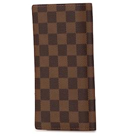 Louis Vuitton-Brown Louis Vuitton Damier Ebene Brazza Wallet-Brown