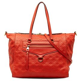 Rote Louis Vuitton Monogram Empreinte Lumineuse PM Tasche Rot