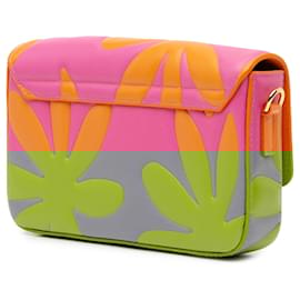 Jacquemus-Pink Jacquemus Bicolor Calfskin Floral Le Carinu Shoulder Bag-Pink