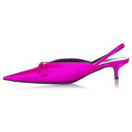 Mule de satén rosa Balenciaga Knife Slingback Rosa