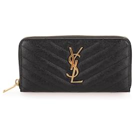 Portefeuilles YVES SAINT LAURENT T. Cuir Noir