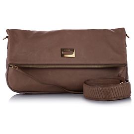 Céline Bolsa tiracolo de couro marrom Celine Fold-Over Marrom