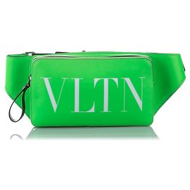 Valentino Garavani Bolsa de cintura de couro VLTN verde Valentino Verde