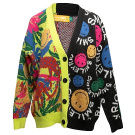 Multicolor Farm Rio x Smiley gemusterter Cardigan Größe US XS Mehrfarben