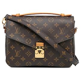 Louis Vuitton-Brown Louis Vuitton Monogram Pochette Metis Satchel-Brown