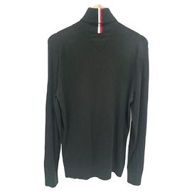 Tommy Hilfiger Rollkragenpullover schwarz Baumwolle L Schwarz