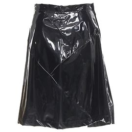 Comme Des Garcons Saia godê em vinil plástico preto cortada em viés da Comme Des Garçons 1991 L Preto