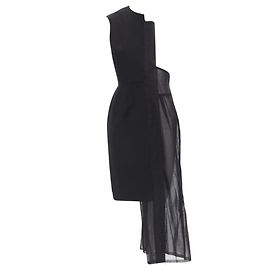 Vintage 1988 schwarzes transparentes dekonstruierte Kleid von COMME DES GARCONS Schwarz