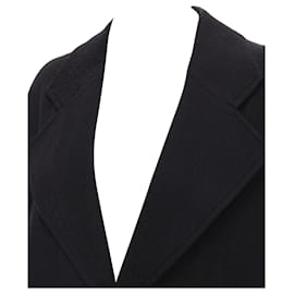 Comme Des Garcons-Comme Des Garcons 1980's Vintage Black Wool Wide Cut Oversized Asymmetric Blazer-Black