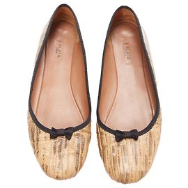 Alaïa Ballerine Alaia Brown con rifinitura nera Marrone