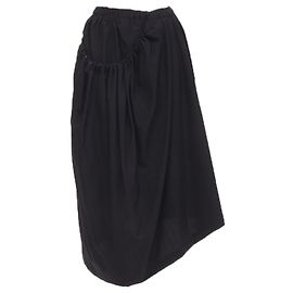 Comme Des Garcons Saia assimétrica preta drapeada com bolso falso Vintage Comme Des Garçons 1990 M Preto