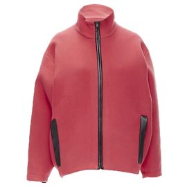Rare Balenciaga 2012 Nicolas Ghesquiere Red Wool Cocoon Bomber Jacket Fr34 Xs Red
