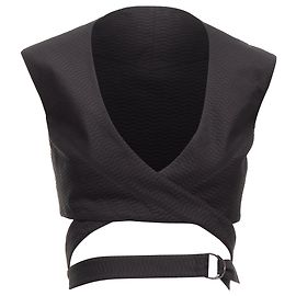 Alaïa Top Cropped com Cinto de Fivela em Jacquard Texturizado Preto Alaia Preto