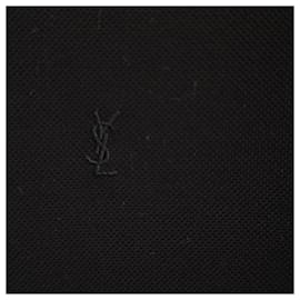 Saint Laurent-Saint Laurent Paris Cassandre Polo Shirt in Black Cotton-Black