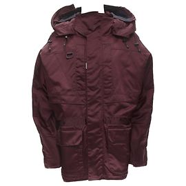 Chaqueta de esquí acolchada con capucha oversized Balenciaga Demna rojo burdeos Roja Burdeos