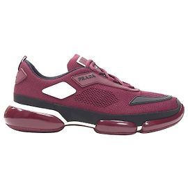 Prada 2018 Cloudbust Rosso Borgogna Gomma Logo Sneaker Bassa Uk6 Eu40 Us7 Rosso Bordò