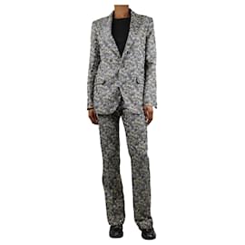 Zadig & Voltaire Ensemble de costume deux pièces en jacquard floral bleu - taille UK 8 Bleu