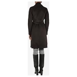 Autre Marque-Brown angora belted coat - size UK 6-Brown