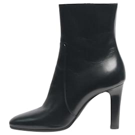Saint Laurent-Black leather ankle boots - size EU 37-Black
