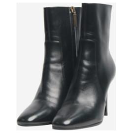 Saint Laurent-Black leather ankle boots - size EU 37-Black
