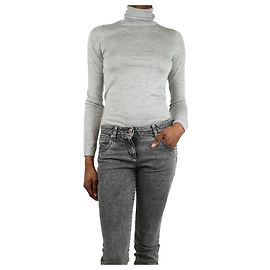 Brunello Cucinelli Grey roll-neck cashmere knit top - size XS Grey