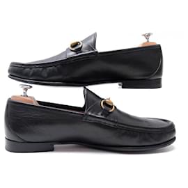 Gucci-GUCCI SHOES HORSEBIT LOAFERS 1953 307929 LEATHER 9.5 43.5 LOAFERS SHOES-Black