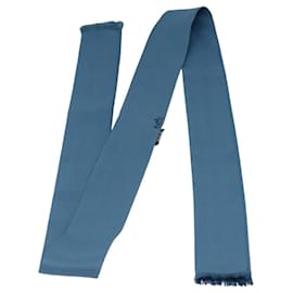 Hermès-HERMES Twilly Scarf Silk Blue Auth ar12445-Blue