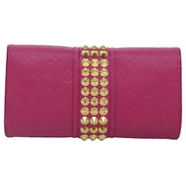 Louis Vuitton-LOUIS VUITTON Monogram Pochette Courtney Bag Embossed leather Pink Auth yk14516A-Pink