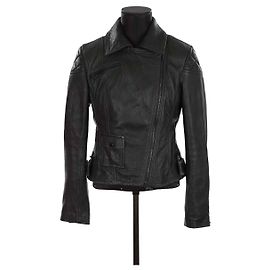 Karen Millen Lederjacke aus Leder Schwarz