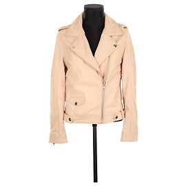 Claudie Pierlot Veste en cuir Beige