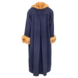 Autre Marque-Mario Borsato Wool Coat with Fur-Multiple colors