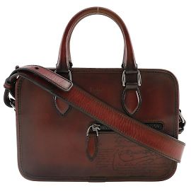 Berluti Anjoule Gulliver Handbag Dark red